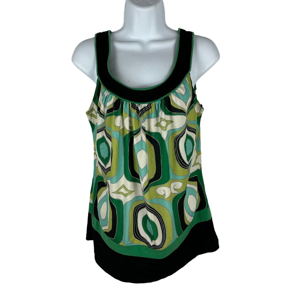 Rampage Women's Sleeveless Geometric Print Top Size L